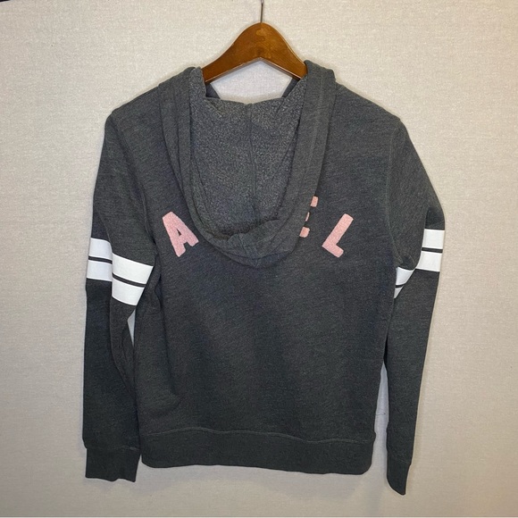 Victoria's Secret Angel Grey Sweatshirt Fleece Zipper Hoodie Women's Size Small - Picture 8 of 15